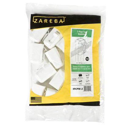 Zareba ITCPW-ZT-Post - Tapón de seguridad y aislante, color blanco, 10 por bolsa