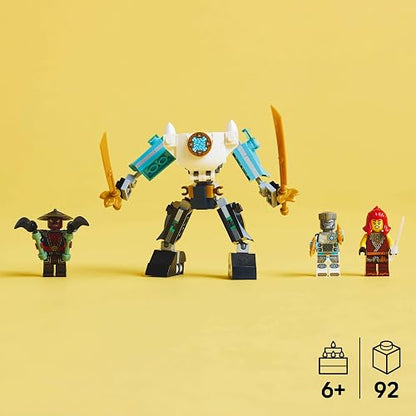LEGO® Ninjago® Armadura Robótica de Combate de Zane Juguete con 3 Minifiguras, Set de construcción, pequeño Juego construible, Idea de Regalo para niños y niñas Desde 6 años 71827