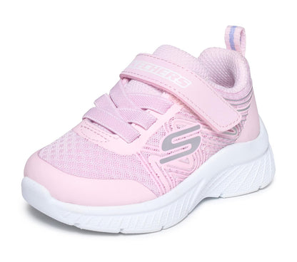 Skechers Microspec Plus Tenis con Cordón Elástico para Niña - Niños pequeños (1-4 años) - 14.0 cm - Rosa claro