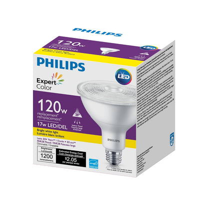 Spot Philips Led PAR38 Expert Color - 17 watts Luz Cálida Dimeable 1200 Lúmenes - 25° ángulo de haz