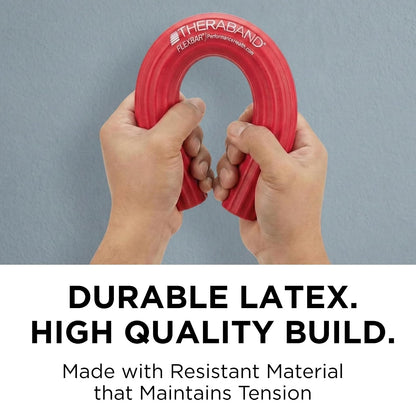 TheraBand FlexBar Rojo Mediano - Barra de Terapia para Codo de Tenista