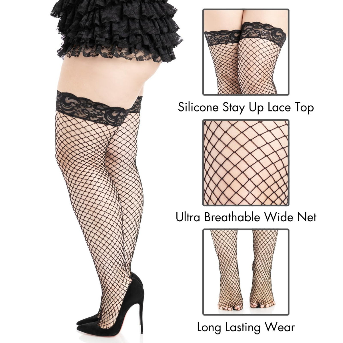 Leg Avenue - playera de encaje para mujer