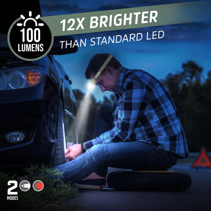 Energizer Universal+ - Faros delanteros LED (2 unidades), IPX4 resistentes al agua, luz de cabeza brillante para exteriores, camping, correr, tormenta, luz LED de supervivencia para emergencias