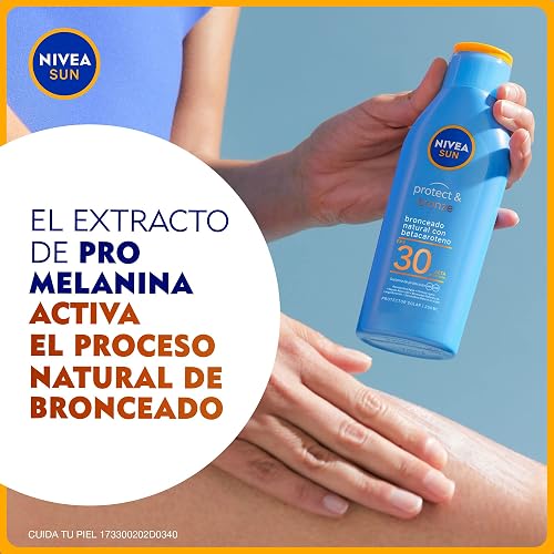 Protector Solar Corporal NIVEA SUN Protect & Bronze FPS 30 200Ml, Bronceado Natural Loción