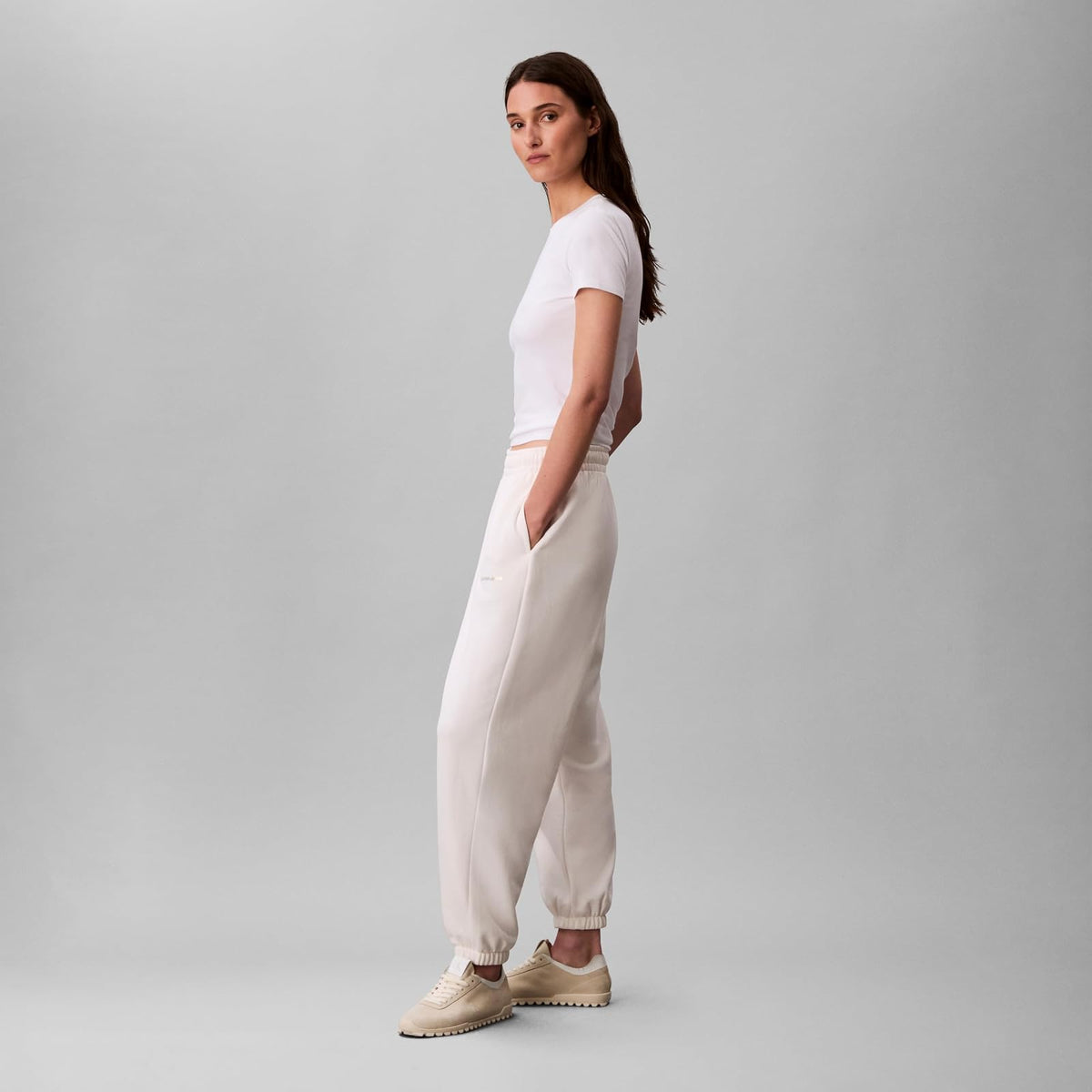 Calvin Klein Monogram Logo Joggers Pantalones Deportivos Mujer