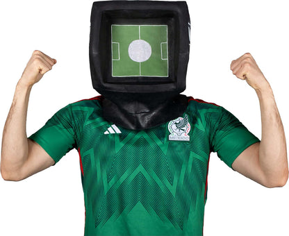 REV Máscara Cámara Var Futbol Adulto, Disfraz Árbitro Videoarbitraje Para Partidos, Porras, Estadio, Eventos Deportivos Y Celebraciones Futboleras