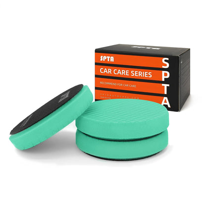 SPTA Almohadillas de Pulido de Espuma, Varias Medidas y Grados de Corte, Paquete de 3 - 5.5inch - 3pcs Green T120 Heavy Cut