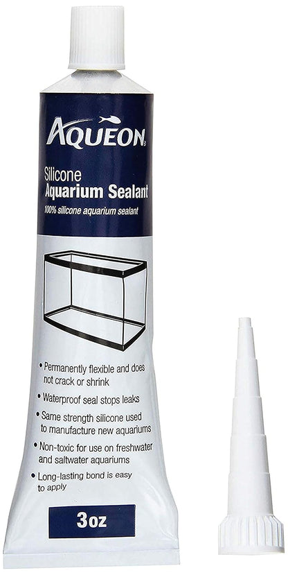 Aqueon Fish Tank sellador de Silicona, 3 onzas, Transparente