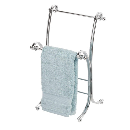 InterDesign York Lyra Fingertip Towel Stand, Chrome