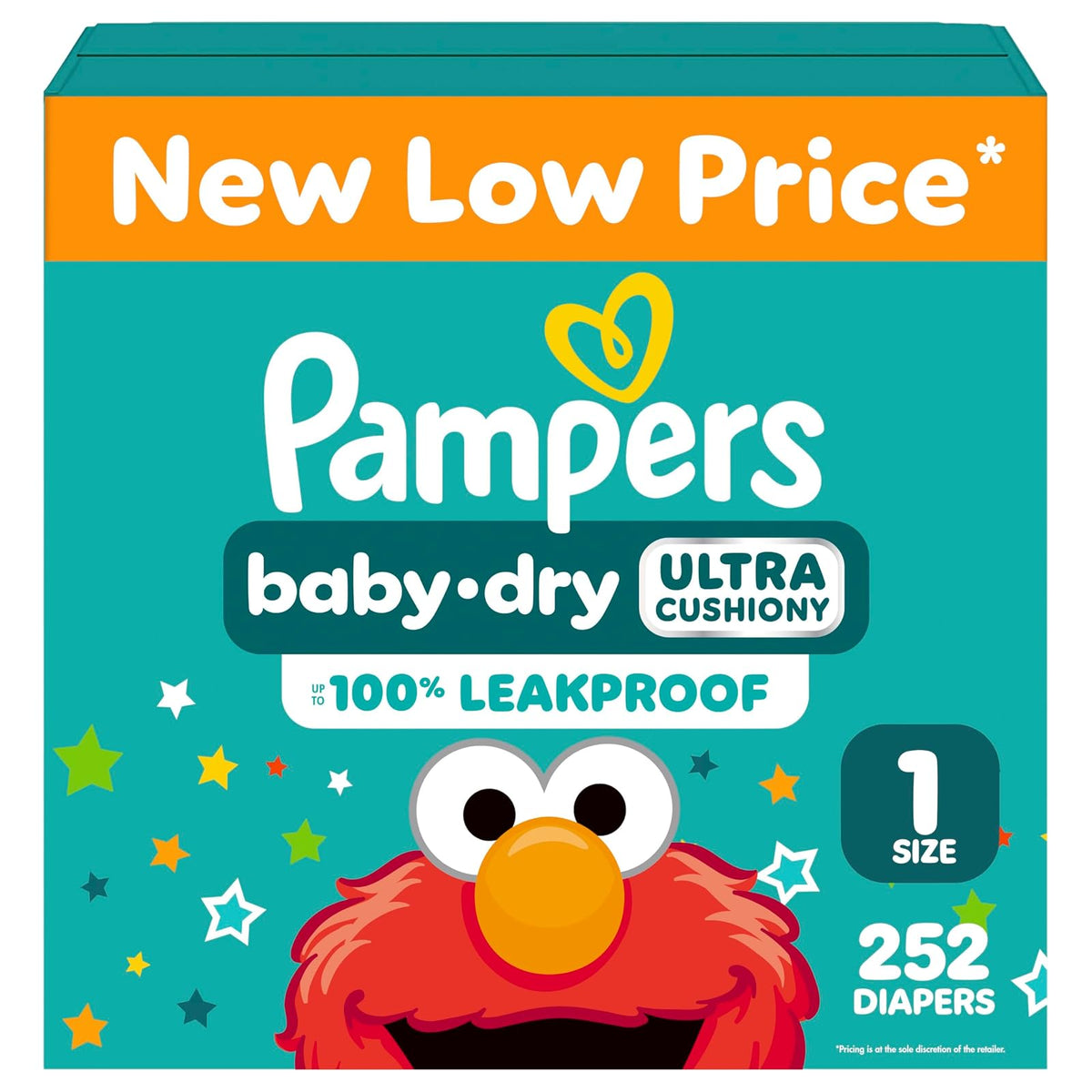 Pampers Baby Dry Pañal Desechable Talla 4, 186 Piezas - 252 Unidad (Paquete de 1)