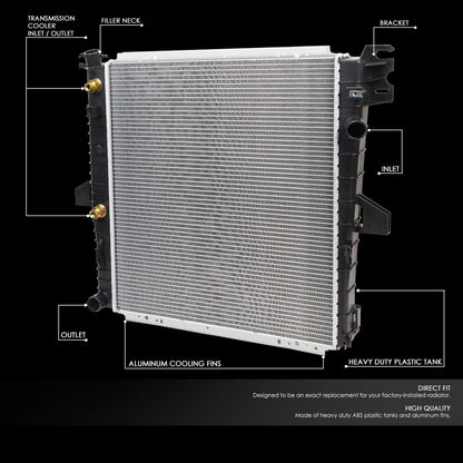 DNA Motoring Radiador de Refrigeración de Aluminio Estilo Fábrica DPI 1824