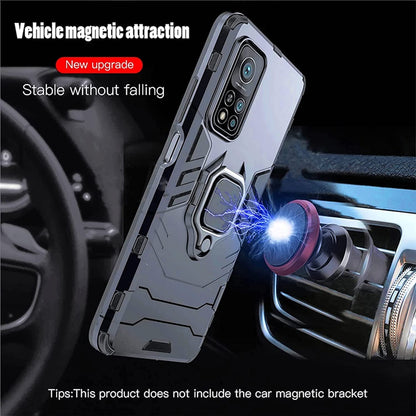 ZMONE Funda para Honor X9a 5G / Honor Magic 5 Lite Case Híbrido Doble Capa Armadura Resistente A Prueba de Choques Carcasa Protector con Pie de Apoyo Magnético - Azul