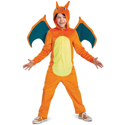 Disfraz de Charizard para niños, disfraz oficial de Pokémon con capucha, talla M (7-8)