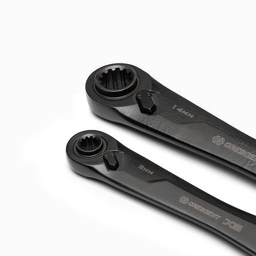 Crescent X6 CX6DBM2 Juego De 2 Llaves Dobles Torx 4 En 1, Con Sistema Métrico, Negro