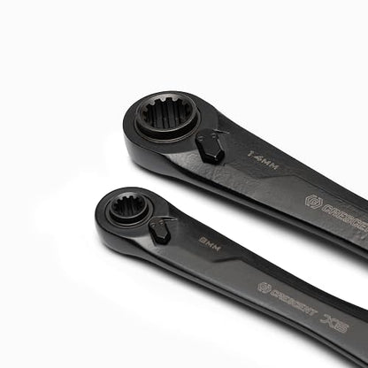 Crescent X6 CX6DBM2 Juego De 2 Llaves Dobles Torx 4 En 1, Con Sistema Métrico, Negro