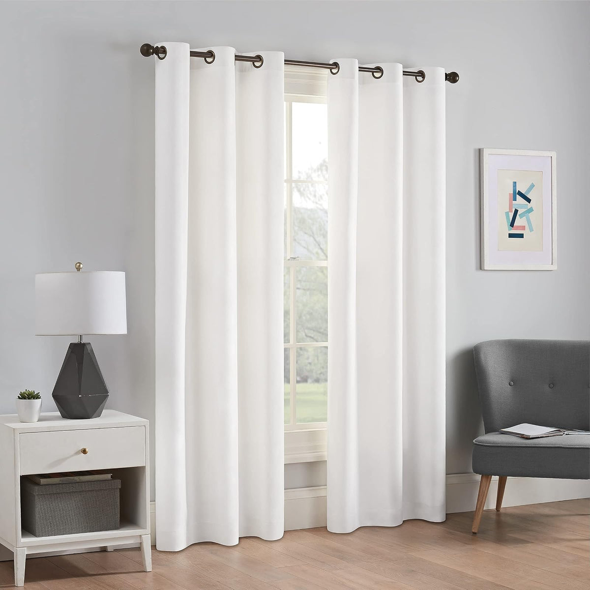 Eclipse Cortina Térmica de Microfibra con Ojales - 106.7An x 213.4Al cm (1 Paneles) - Blanco