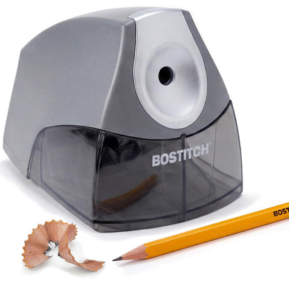 Bostitch Office - Sacapuntas eléctrico personal, potente motor sin detención, bandeja de virutas de alta capacidad, gris (EPS4-KTGRAY)