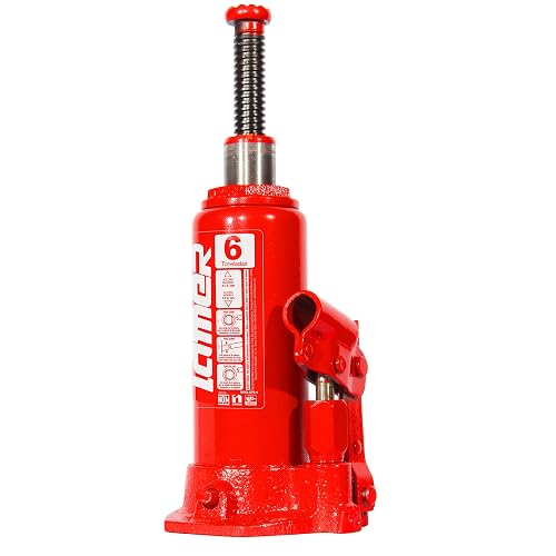 TAMER GTE-6 Gato Hidráulico de Botella con Tornillo de Extensión 6 Ton