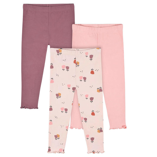 Gerber Paquete de 3 Leggings Premium para niños pequeños Leggings para Bebé-Niñas