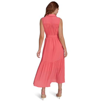 Tommy Hilfiger - Vestido Camisero Midi sin Mangas para Mujer