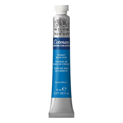 Winsor & Newton Acuarela Cotman en Tubo 8 ml, Varios Colores - Tubo de 7,7 g - Cobalt Blue Hue