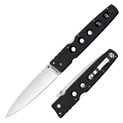 Cold Steel Hold out S35VN - Cuchilla Lisa de 18,24 cm, Mango G-10, Bolsillo de Transporte Diario, Cuchillo Plegable con Bloqueo de Triple Anuncio, Clip de Bolsillo