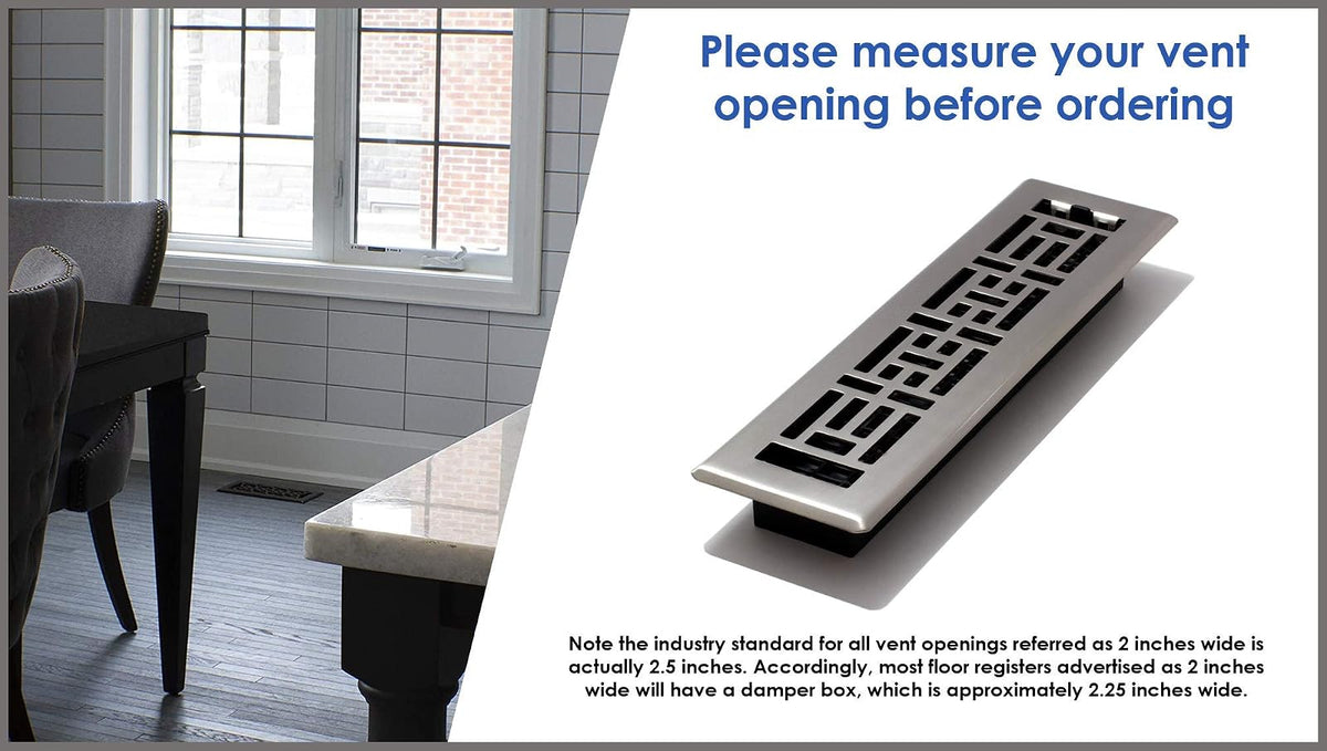 Decor Grates PL212-WH - Registro de piso de plástico, 5 cm x 30 cm, color blanco