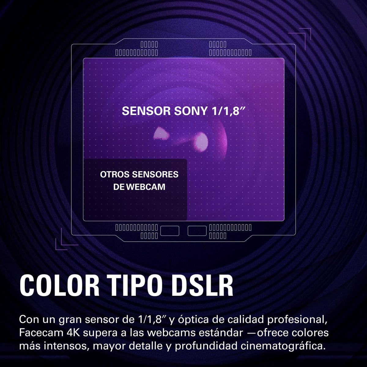 Elgato Facecam 4K, cámara web de estudio 4K60 | Sony-STARVIS-2 - Filtro de lente de 49 mm, sin comprimir, HDR, respetuoso con el medio ambiente, USB-C