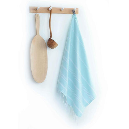 Cacala Fouta Toalla futa de mano estilo peshtemal turco (58,4 x 91,4 cm, color aguamarina)