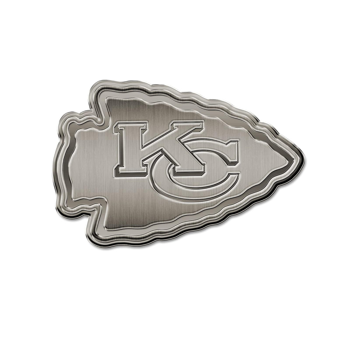 Rico Industries Emblema de Auto Metálico, Licencia Oficial NFL - Jefes de Kansas City