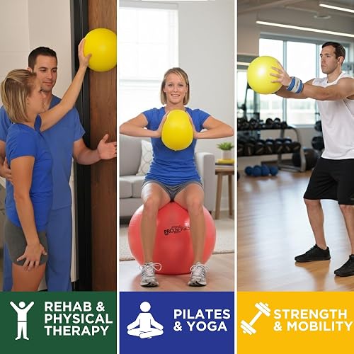 Theraband - Pelota de Ejercicio Pequeña para Yoga, 22.86 cm (9'') | Bola de núcleo inflable pequeña de 9 pulgadas para pilates, yoga, estabilidad, equilibrio y fisioterapia