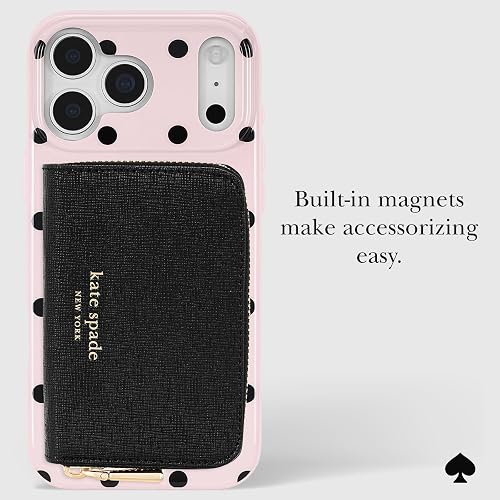 Kate Spade New York Funda para iPhone 17 Pro MAX - Compatible con MagSafe - Funda de teléfono de diseño - Cabana Dot Rosa