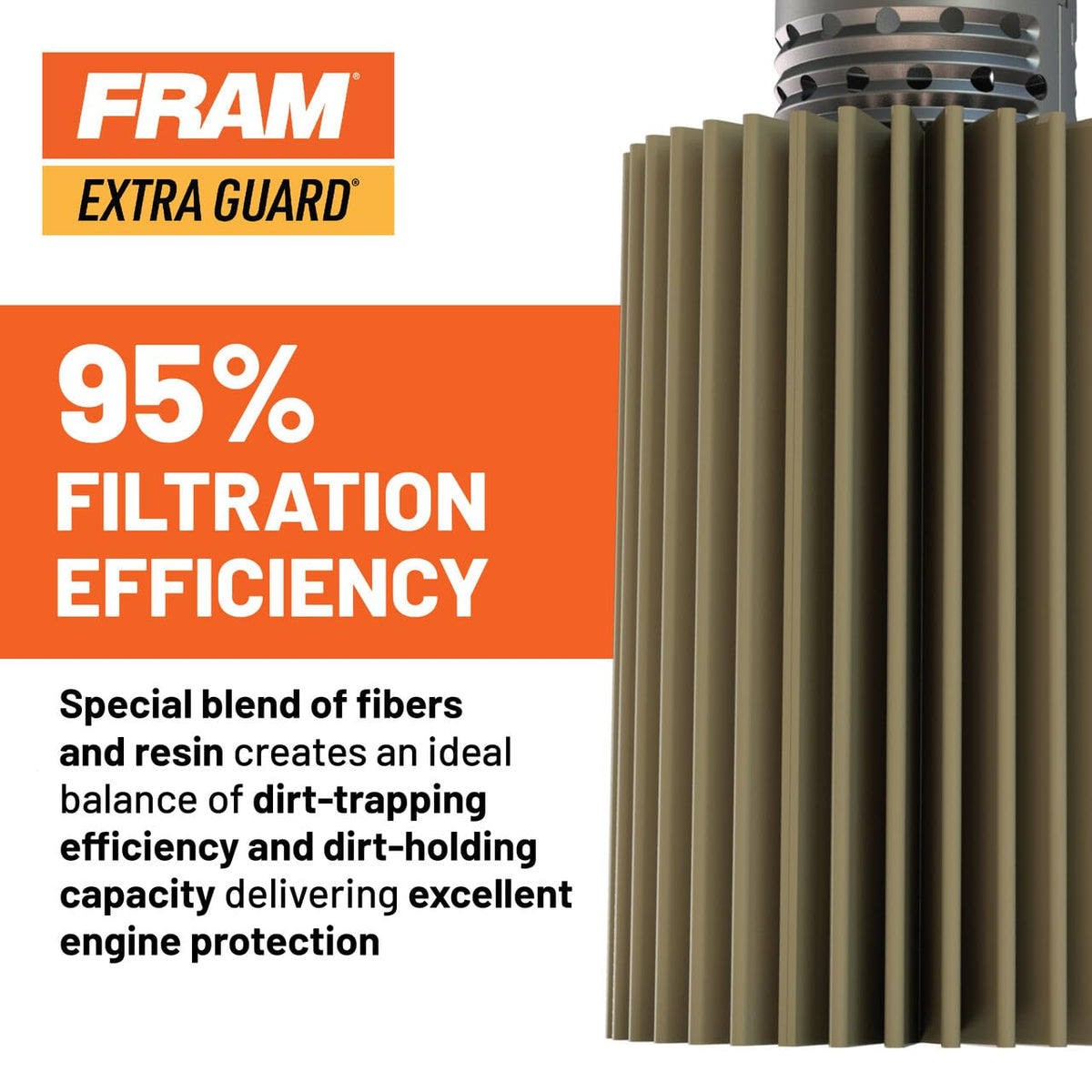 FRAM PH4967 Extra Guard Filtro de Aceite de Motor Giratorio de Cambio de 10K Millas, Negro, Paquete de 1