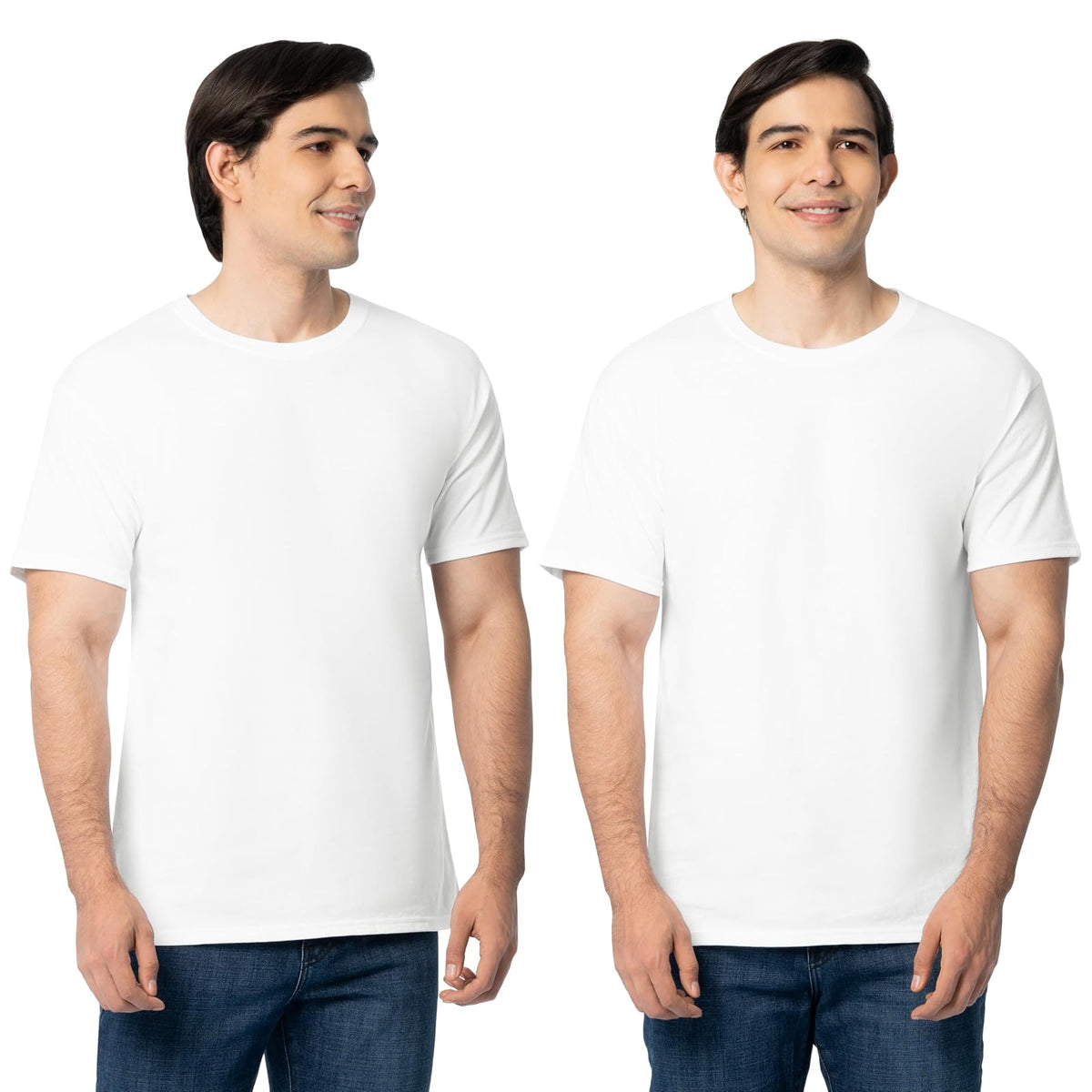 Fruit of the Loom Playera Eversoft con Bolsillo para Hombre, Paquete de 2 - 4XL - Blanco