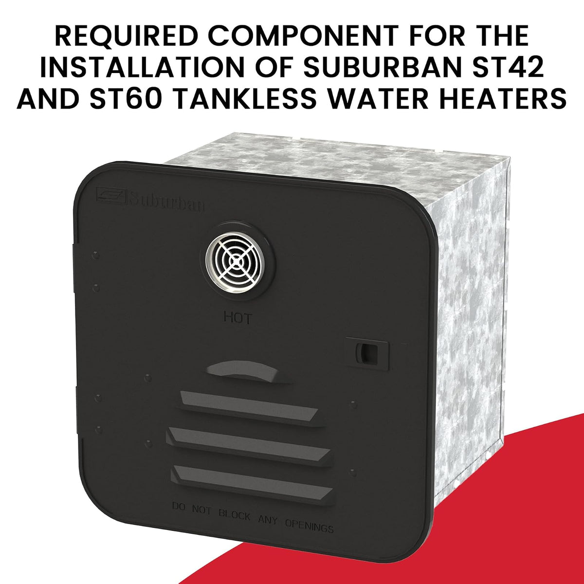 Suburban ST 6285AEB - Puerta de Calentador de Agua sin Tanque, Puerta requerida para la instalación de Calentadores de Agua sin Tanque ST42 y ST60, Color Negro