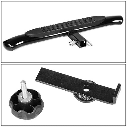DNA Motoring HITST-2-4O-111-BK-T1 Escalón de Enganche Ovalado Clase III de 4 in, Negro
