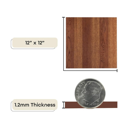Achim Home Furnishings FTVWD22345 Tivoli - Azulejos de vinilo autoadhesivos, 30,5 x 30,4 cm, roble medio, paquete de 45