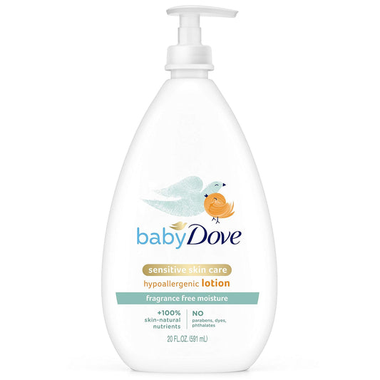 Baby Dove Fragrance FreeLotion, Sensitive Moisture, 20 oz
