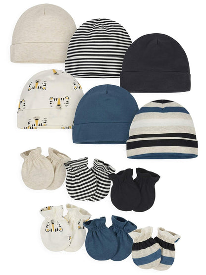 Onesies Brand Unisex Baby 12-piece Cap and Mitten Set