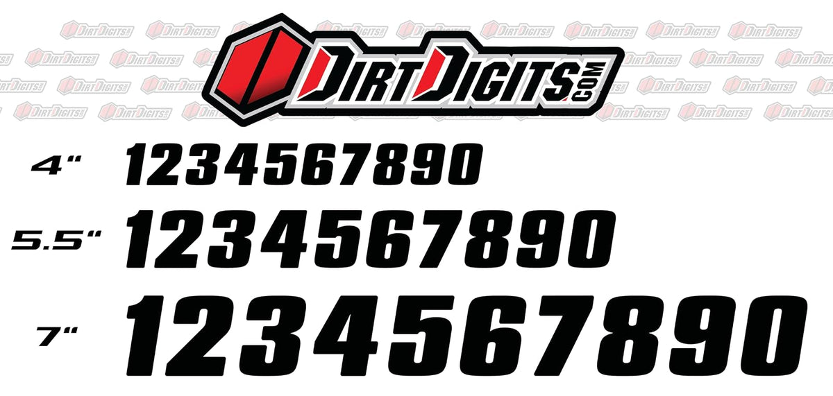 Dirt Digits DD43B-6 - Vinilo Troquelado (4 Pulgadas, 10 cm), Color Negro