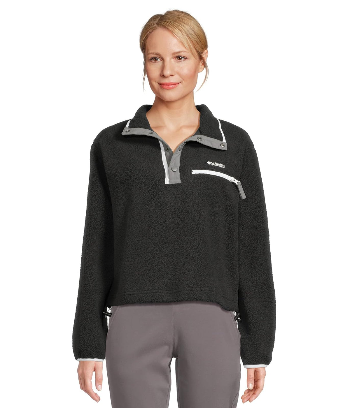 Columbia Helvetia II Chamarra Polar Corta Mujer - M - Negro -