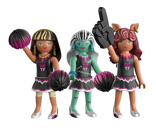 Playmobil Monster High Fearsquad - Paquete de 3 Unidades con Clawdeen, Cleo y Frankie