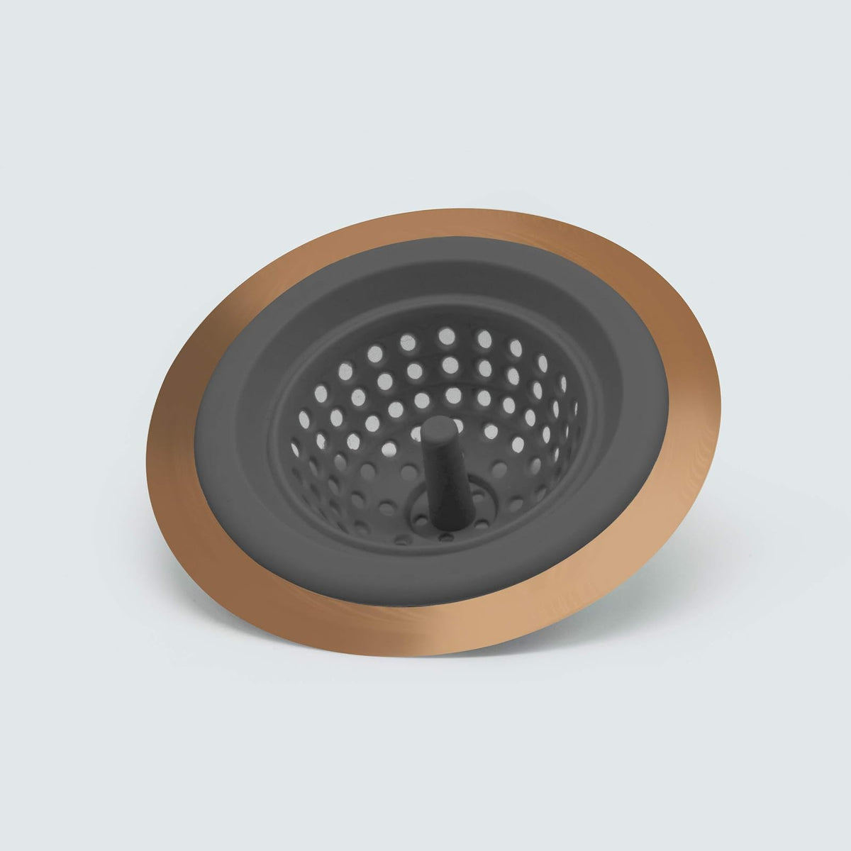 ExcelSteel Colador de cesta de fregadero de silicona, 4.5 pulgadas, cobre