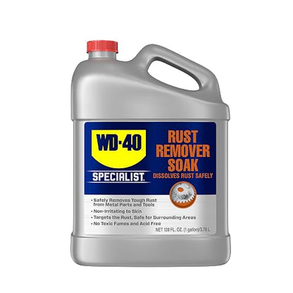 WD - Removedor de óxido 40 Specialist, disolvente de óxido de acción rápida. 1 galón (paquete de 1)