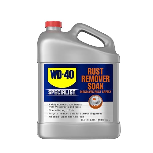 WD - Removedor de óxido 40 Specialist, disolvente de óxido de acción rápida. 1 galón (paquete de 1)