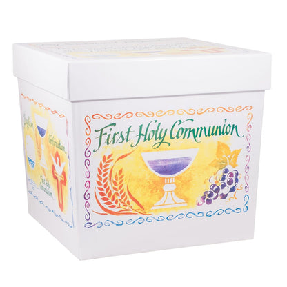 Abbey Gift Abbey & CA - Caja de recuerdo, diseño de sacramentos, 10 x 10 x 9, multicolor