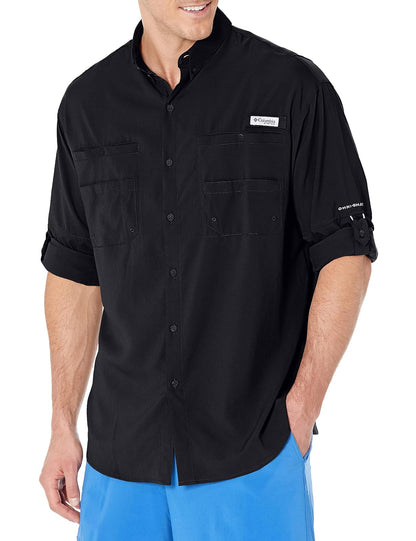 Columbia PFG Tamiami II Camisa de Manga Larga para Mujer - Black Negro - G Alto
