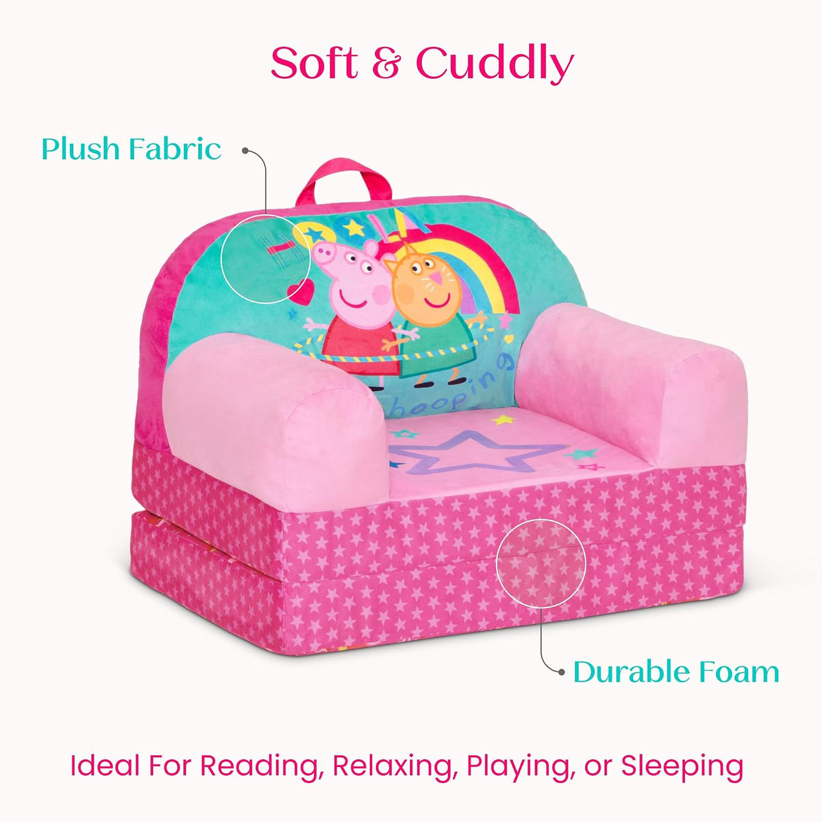 Delta Children - Silla Infantil Peppa Pig Cozee Buddy con certificación Greenguard Gold, Rosa
