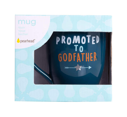 Pearhead Promoted To Godfather - Taza, diseño de padrino, color azul