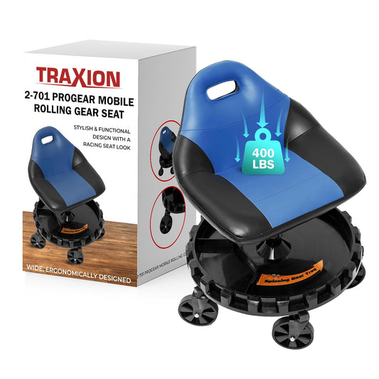 Traxion 400 Libras de Capacidad 2-701 Azul Progear Asiento móvil con Fibra de Carbono Negra
